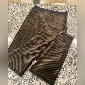 Free People Velvet Leggings. Army green/black ribbed